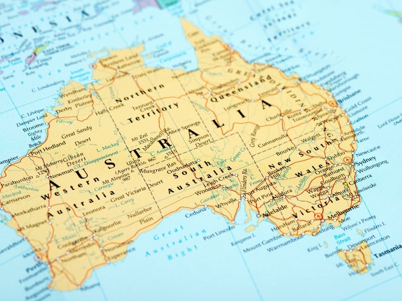 harta Australiei
