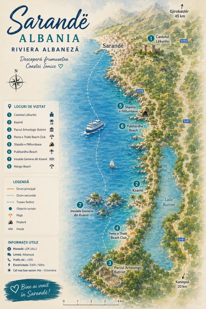 harta turistica Saranda
