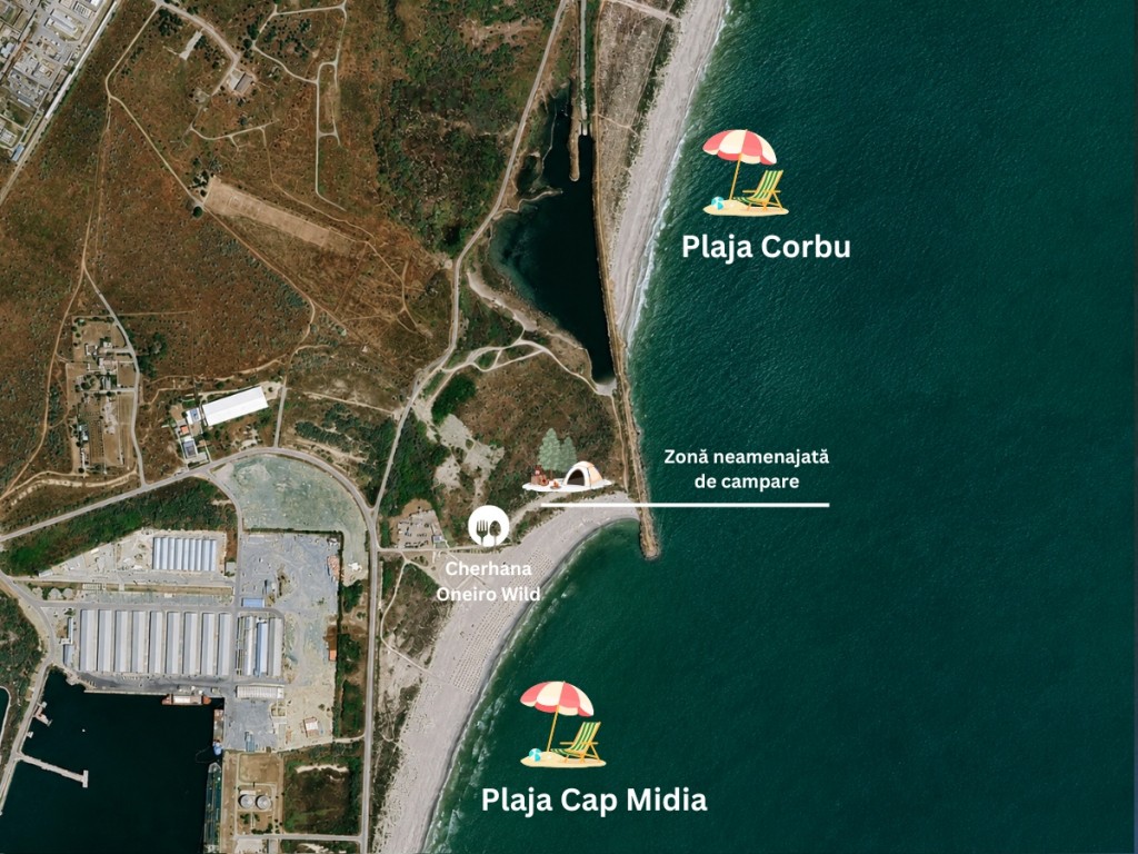 Unde poți gratuit pe plaja Corbu